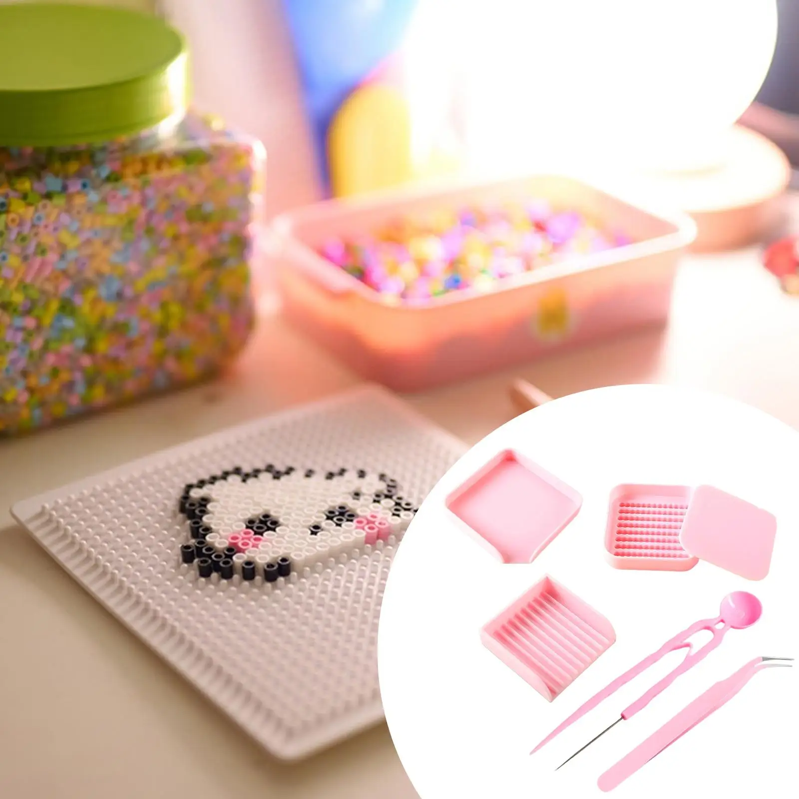 Fuse Beads Crafting Tray Kit Organizer Tray for Art Crafts Crafting Supplies