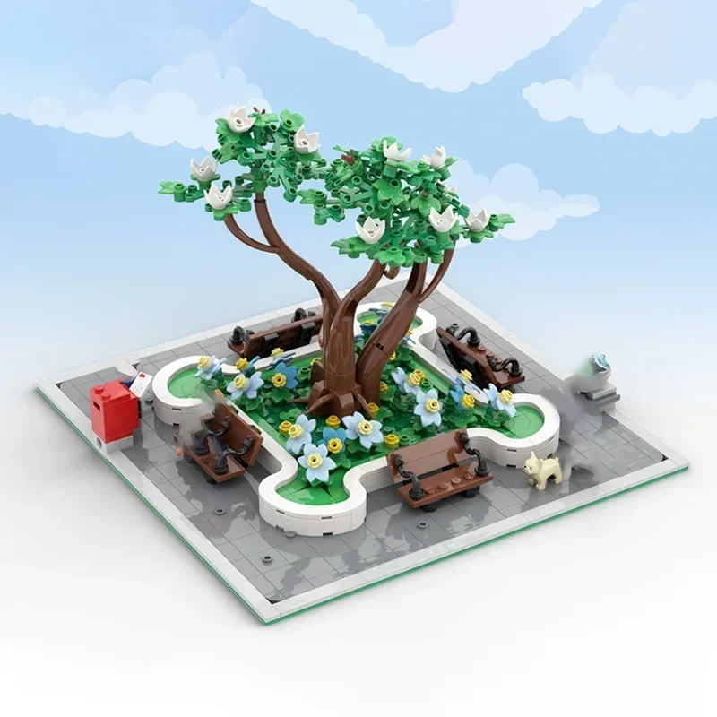 Street View Model Moc Bouwstenen Historische Magnolia Park Technologie Modulaire Blokken Geschenken Kerst Speelgoed DIY Sets Montage