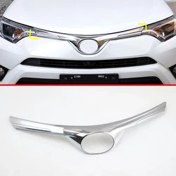 Toyota RAV4 2016 2017 ABS 크롬 전면 그릴 커버 트림 자동차 액세서리 스티커