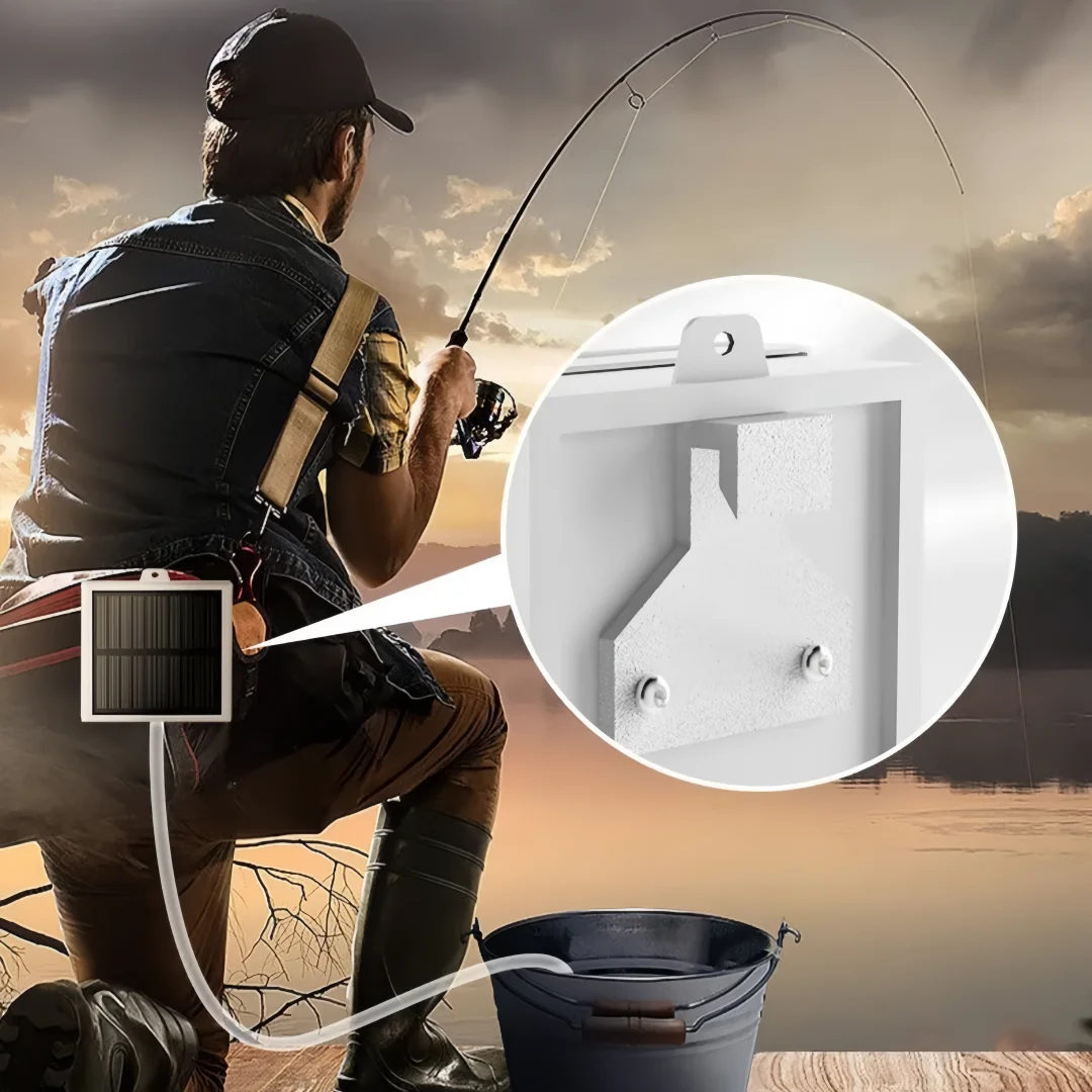 مضخة أكسجين شحن تعمل بالطاقة الشمسية، مضخة مياه لحوض السمك، مستلزمات أكسجين الصيد، مضخة أكسجين شحن تعمل بالطاقة الشمسية، حوض السمك