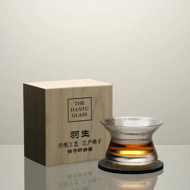 Copa de whisky giratoria, copas de vino de cristal japonesas Edo Kiriko, regalo limitado, taza HANYU XO Chivas, cuenco de degustación de whisky, snifter de Brandy