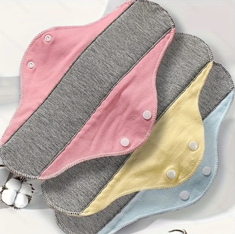 

Heavy Flow Overnight Reusable Feminine Pads, Super Absorbent Leak Resistant Cotton Napkins, Washable Menstrual Hygiene H2756