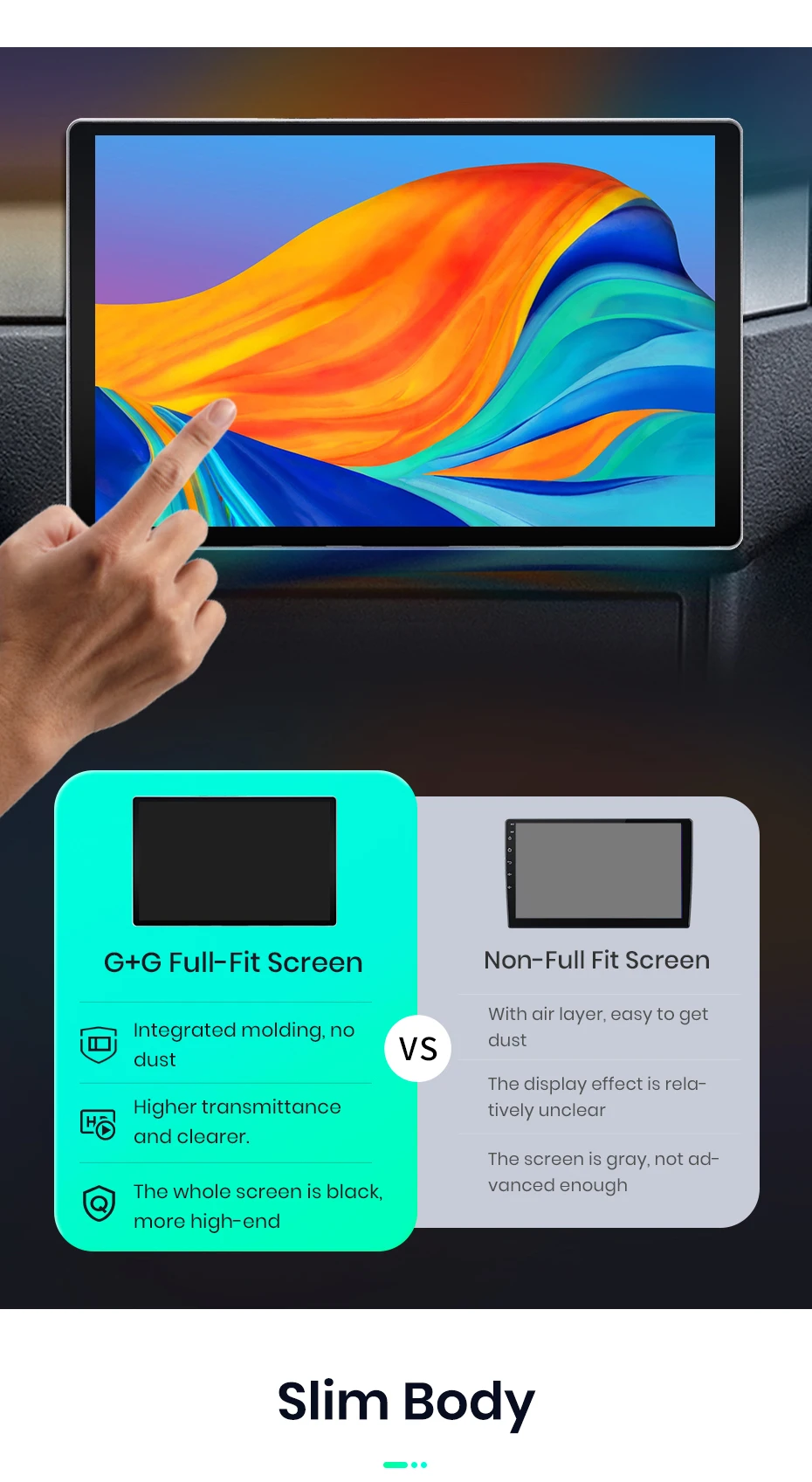 Junsun 11,5 Zoll QLED Touchscreen Universal-Autoradio, kabellos, für Apple CarPlay, Android Auto, Stereo-Multimedia-Videoplayer, intelligente Fahrzeugsysteme, 2-DIN-Autoradio, Head Unit, GPS-Navigation, BT, 4G, WLAN, 8-Kern-Prozessor, FM, AM, DSP, RDS, SWC, DAB – Detail 9