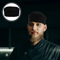 Chefs Black Bonnet For Men Catering Skull Cap Men Black Bonnet For Mens Mesh Black Bonnet for Professional Breathable