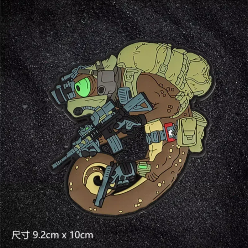 

Tactical Chameleon Morale Patch PVC Animal Hook&Loop Patches Military Legion Badge Armband Shoulder Combat Backpack Stickers