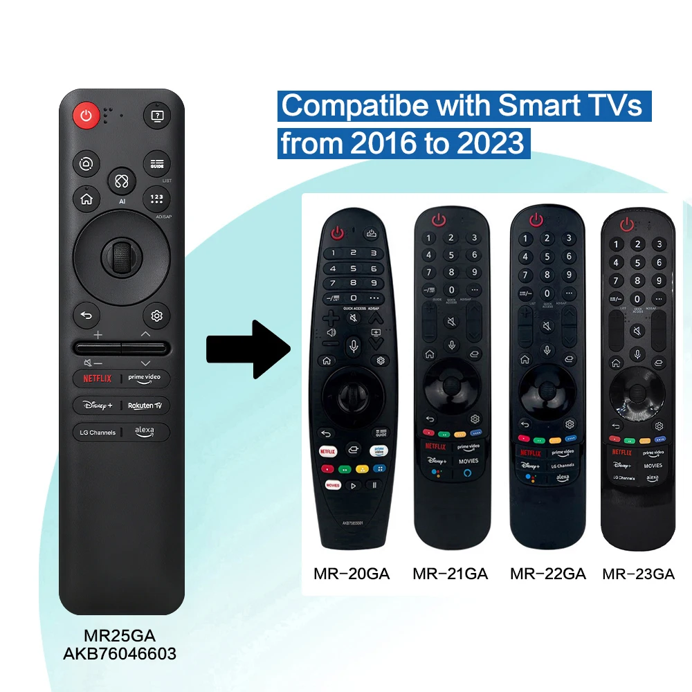 Control voice remote cursor function compatible with smart TVs from 2016 to 2023 use for AKB76046603 TVs
