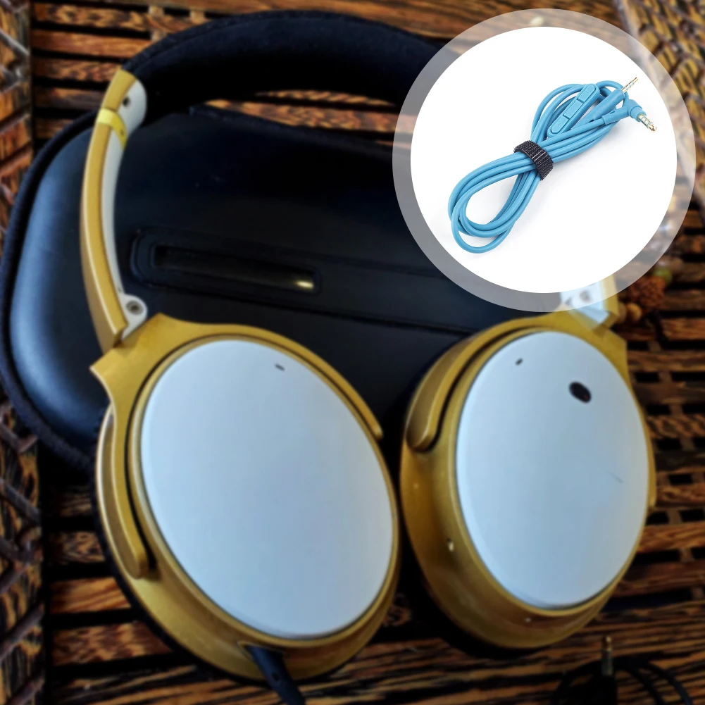 Zamienny kabel audio 3,5 mm na 2,5 mm z mikrofonem w linii i regulacją głośności Kabel audio do słuchawek Bose QC25/QC25i