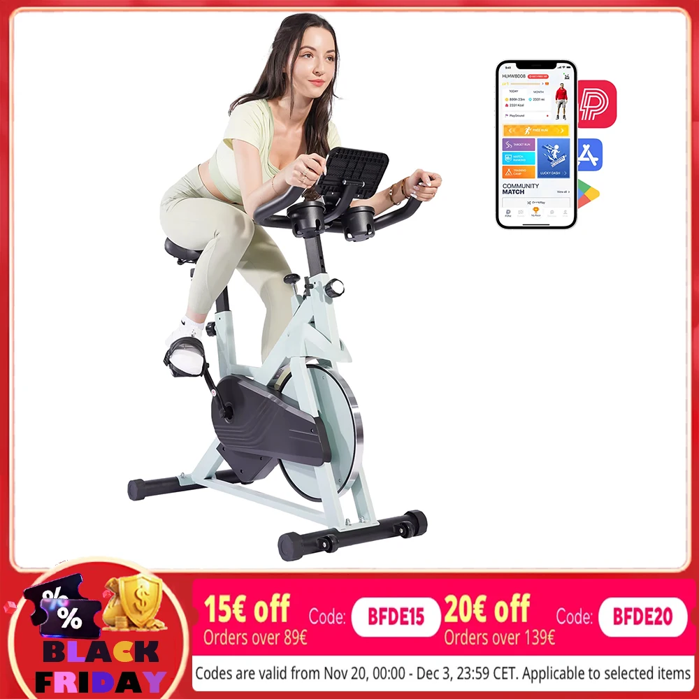Superun Heimtrainer mit magnetischer Steuerung, großer Tablet-Halter, bequemer Sitz, Indoor-Radfahren, Cardio-Fitness-Fahrrad