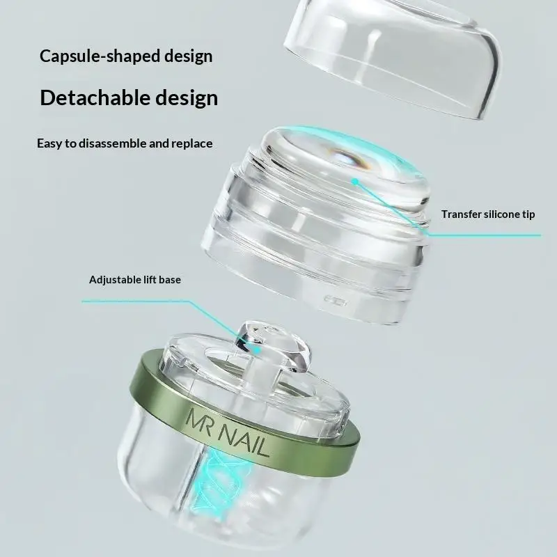 Silicone Jelly Telescopic Capsule Nail Art Stamper Portable With Cap Nail Art Transfer Tool Telescopic Design