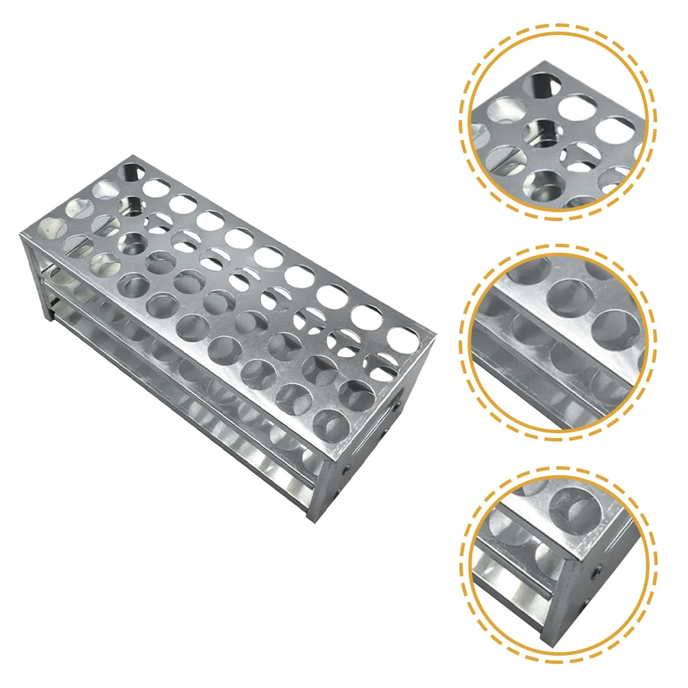 

Test Tube Rack Storage Holder for Labs Experiment Aluminum Stand 40-Hole Laboratory