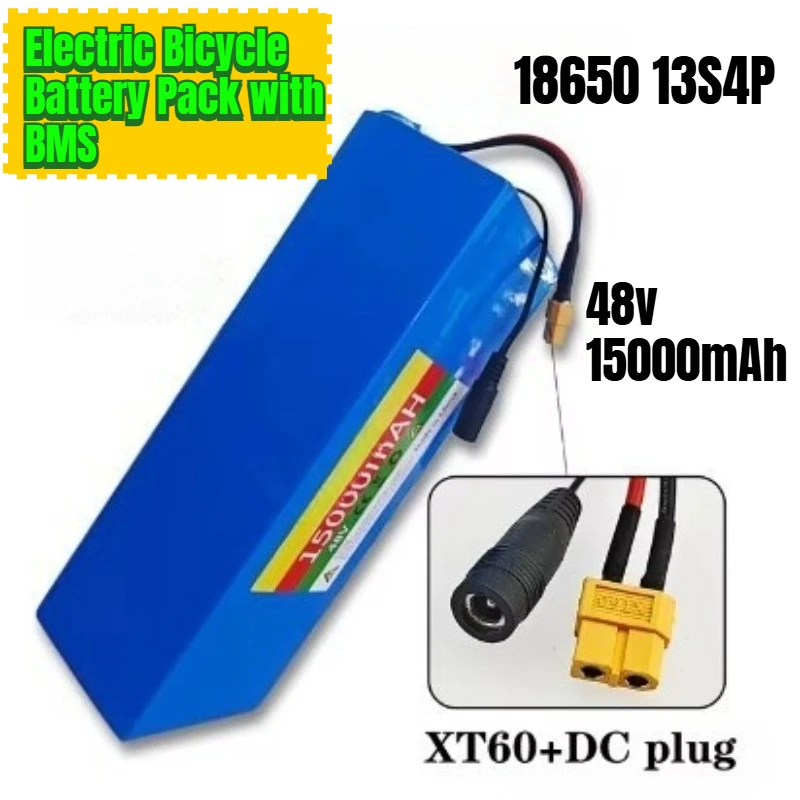 

18650 13S4P 48v 15000mAh Electric Bicycle Battery Pack with BMS