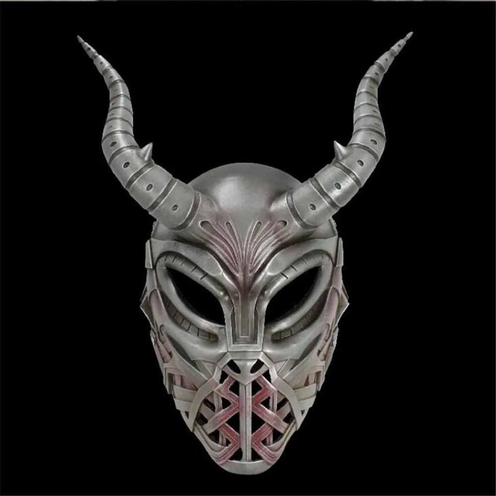 

Demon Cosplay Mask Halloween Party Game Theme Mask Adjustable to Wear