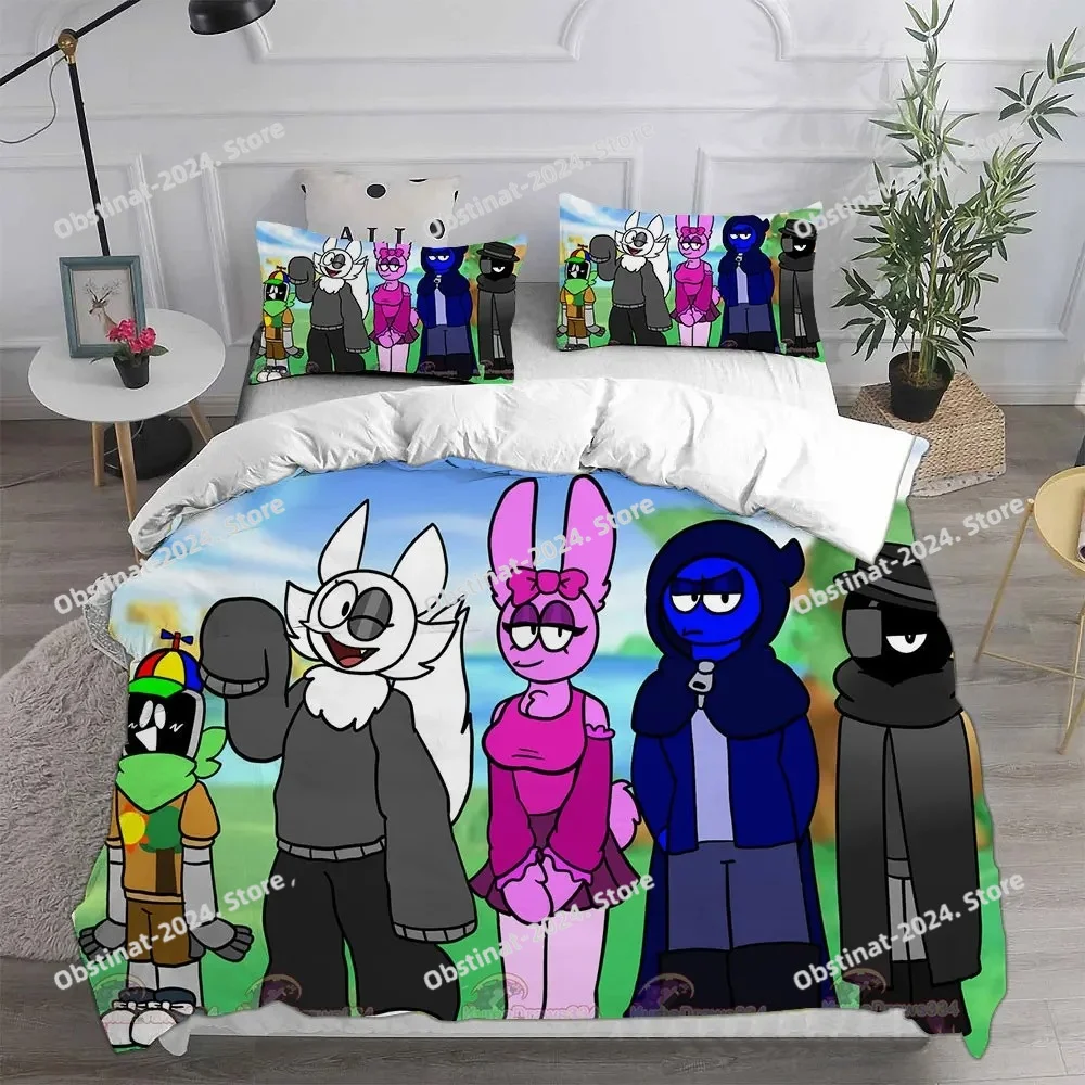 

Sprunki Game 3D Printed Duvet Case Pillowcase Bedding Set Twin Full Queen King Size For Bedroom Decor