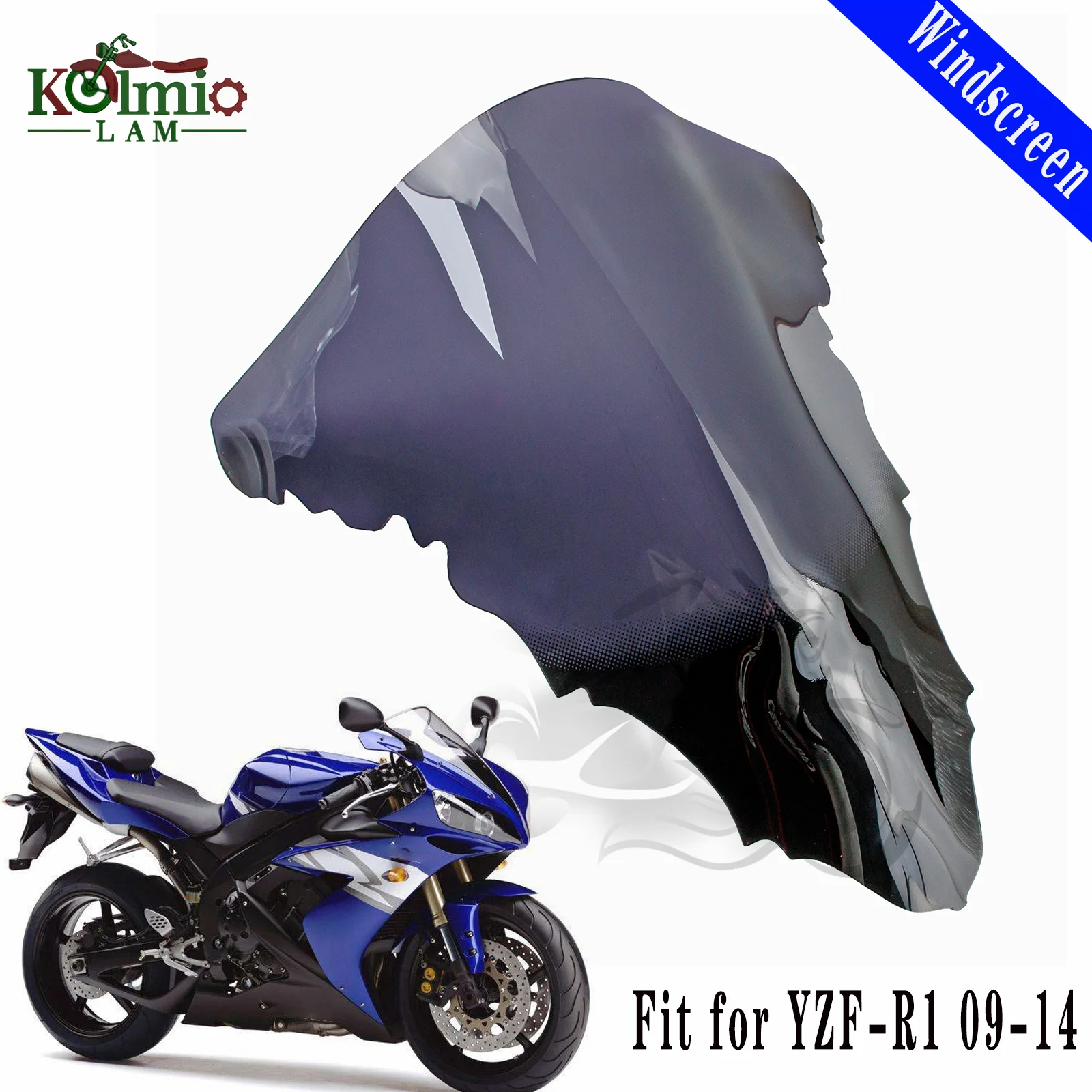 

Fit For 2009 - 2014 YZF-R1 YZF R1 Motorcycle Accessories Windshield Windscreen YZFR1 YZF 1000 2010 2011 2012 2013 Wind Screen