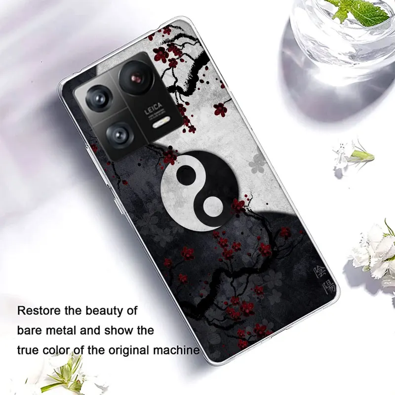 Eight Diagrams Taiji Yin Yang Clear Luxury For Xiaomi Mi 13 12 12T Pro 11 Ultra 11T 11i 10 10T 9 9T 8 Lite 6X 5X A3 CC9E A2 A1 P