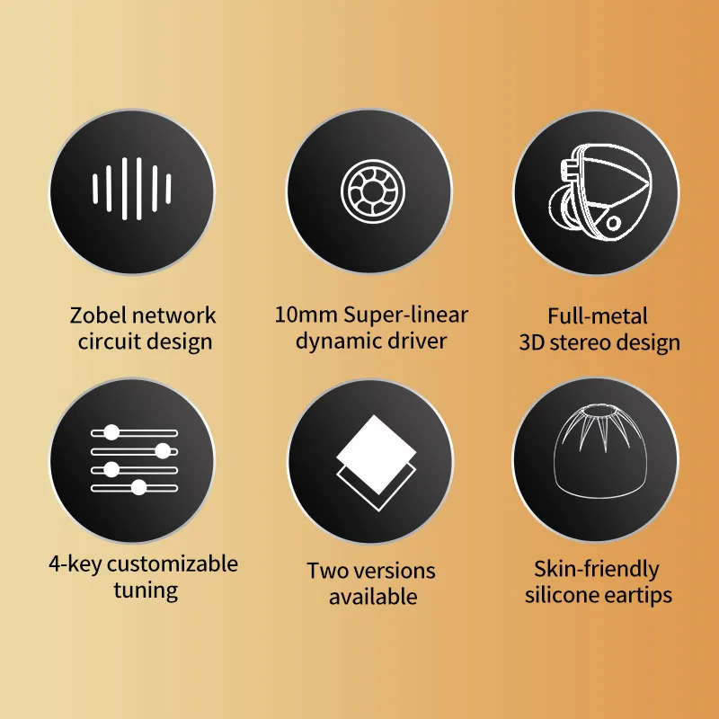 KZ D-Fi داخل الأذن مراقب HiFi 4-Level سماعة تخصيص ضبط التبديل سماعة Zobel شبكة الدائرة تصميم سماعة الرأس