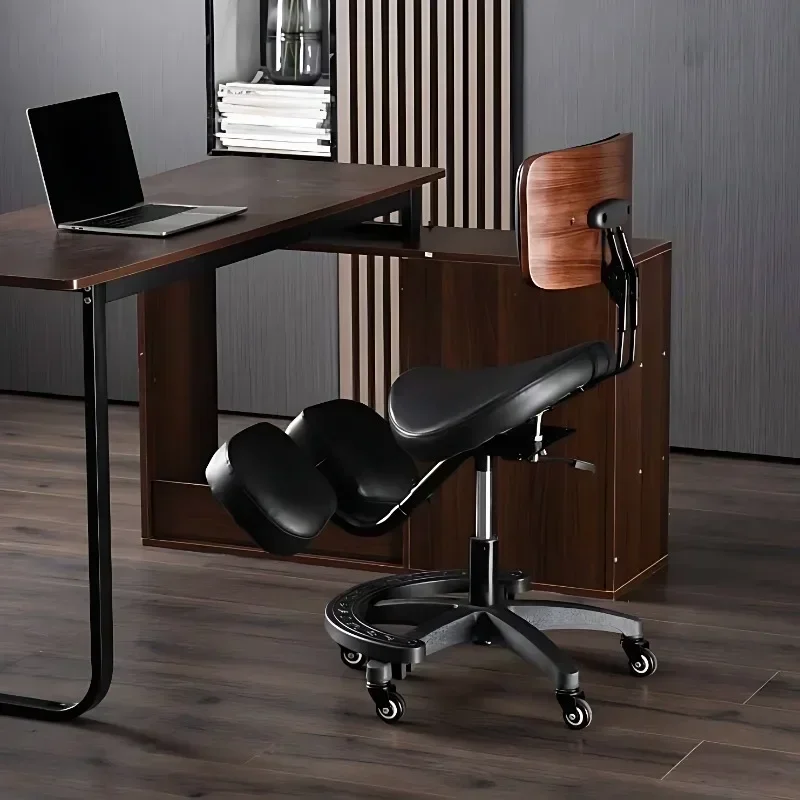 Ergonomic Chair, Comfortable Long-term Sitting Chair for Bedroom and Study, Backrest Chair, Posture Correction Kneeling Chair