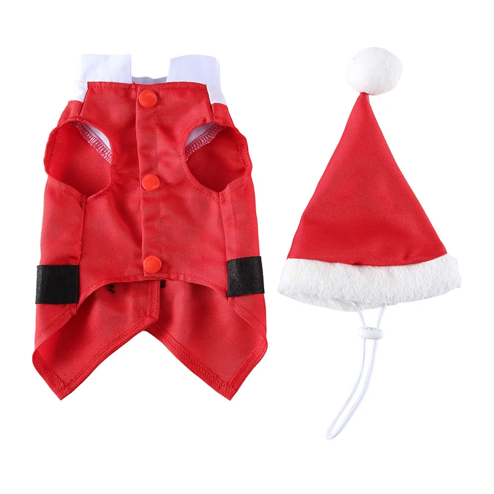 

1Set Comfortable Pet Clothes Christmas Dog Outfit Warm Cozy Puppy Costume for Holiday Events Winter Use Clothes for Cat