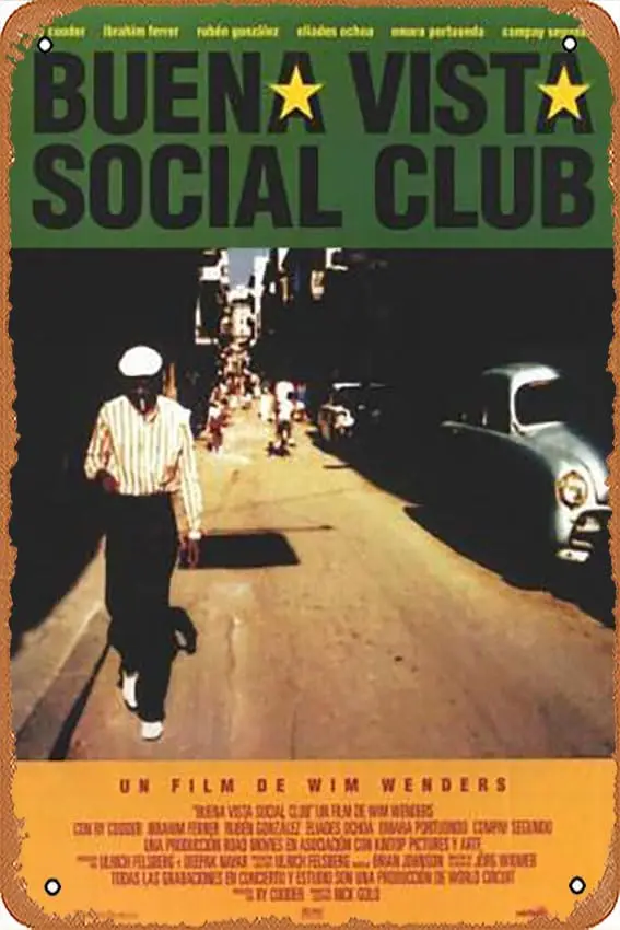 Metal Tin Sign  - Buena Vista Social Club Spanish Style Poster Plaque Cafe, Bar, Home Wall Decor-aluminum
