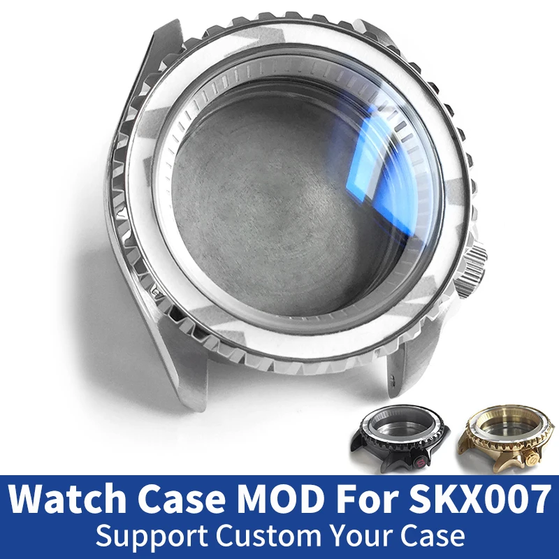 

42mm Stainless Steel Custom Watch Case Set Silver/Black/Gold Shiny Polished For NH35 NH36 Movement SRPD SKX007 SKX009 Mod Parts