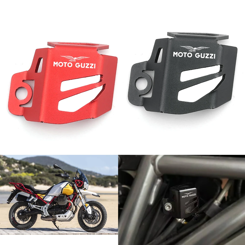 For Moto Guzzi V100 2023 V85TT  V85 TT 2022 2021 2020 Metal Motorcycle Rear Brake Fluid  Reservoir Cover Oil Tank Cap Guard