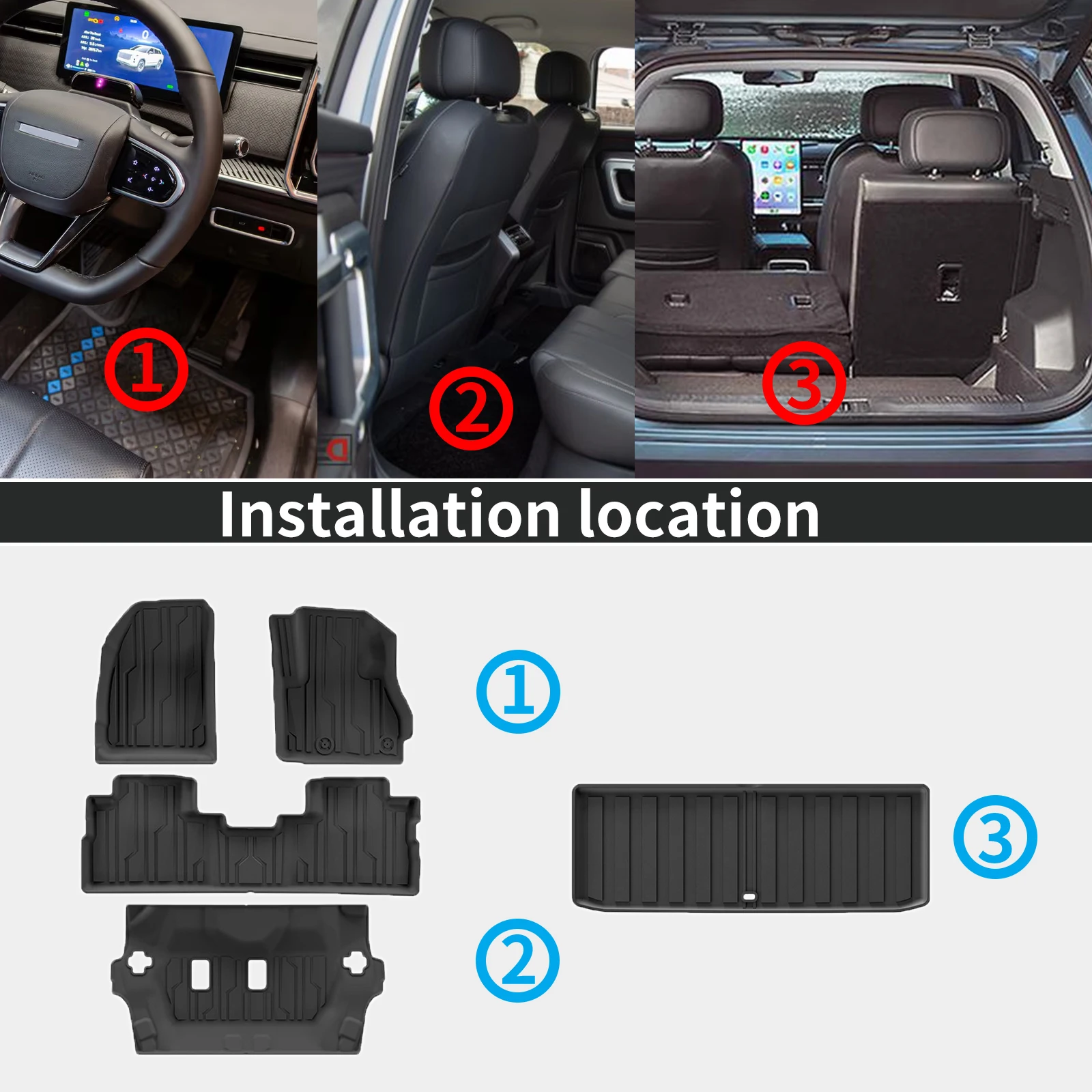 for Mitsubishi Destinator 2025 2026 2027 LHD/RHD Luxury Eco-Friendly TPE Trunk Pad Odorless Non-Toxic Custom Fit Car Accessories