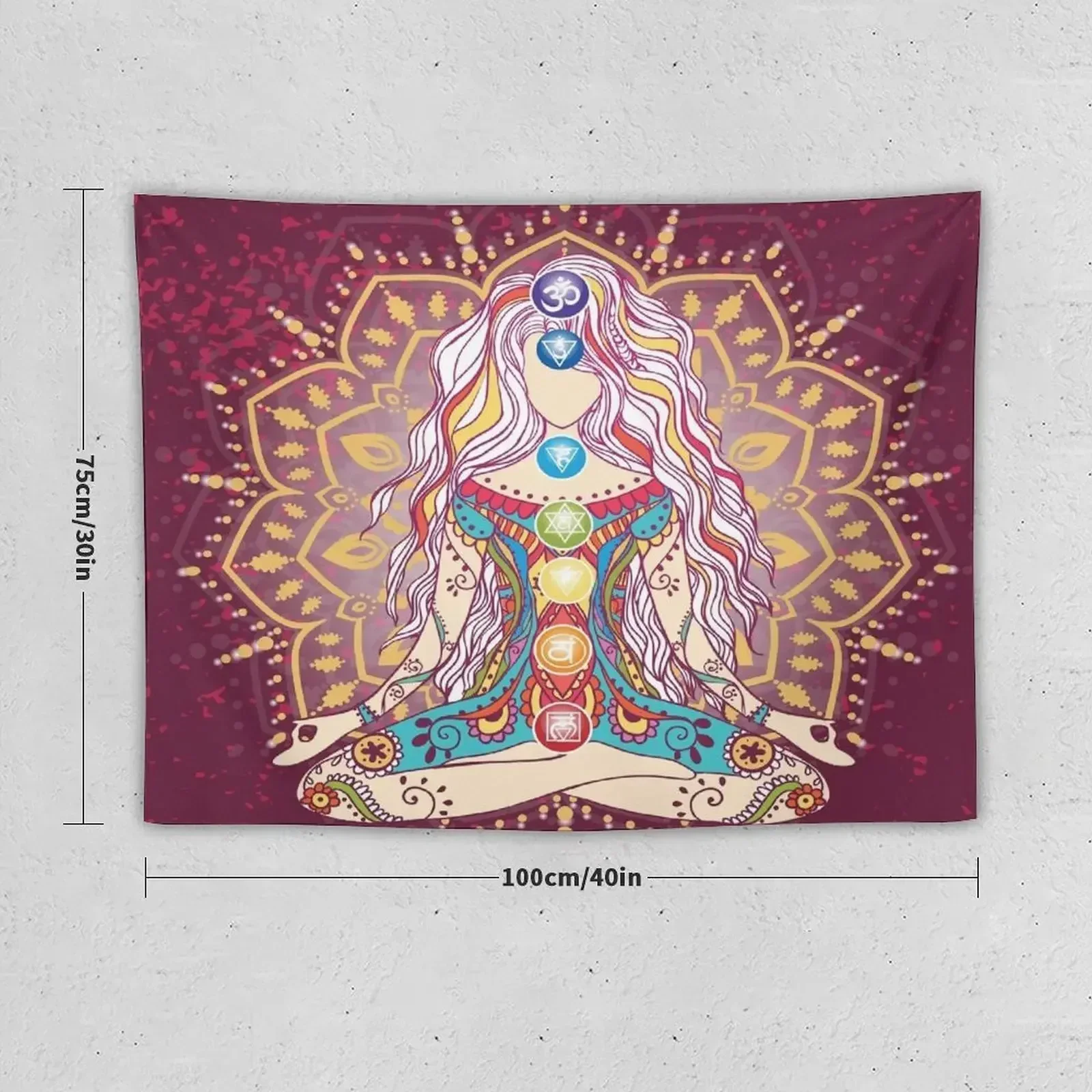 Balanced Chakras 1 Tapestry Decoration Room Room Decor Korean Style Carpet Wall Decoration Wall Tapestry