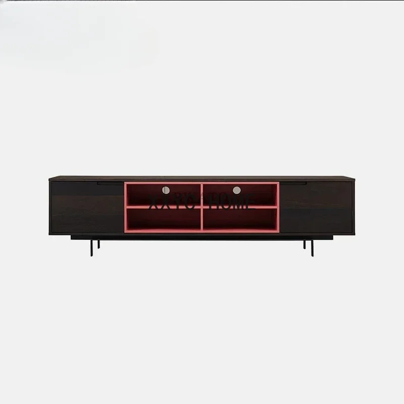 

Moderne Woonkamer Tv-Kast, L овоще Luxe En Minimalistisch, Film En Televisie Hal Vloerkast, Zwart Eiken Gerookt