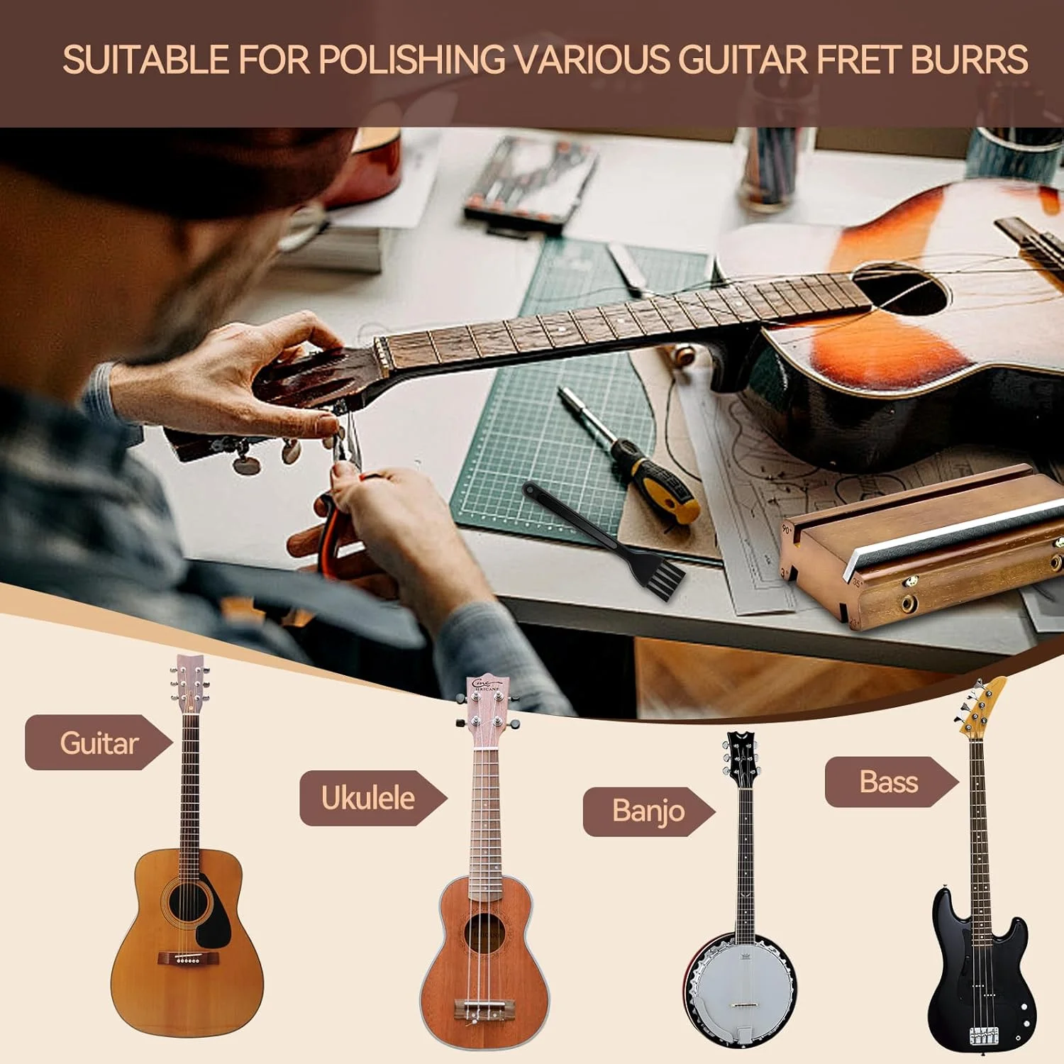 Outil de retouche de frettes 4 - Dobro Resonator Guitar avis et prix