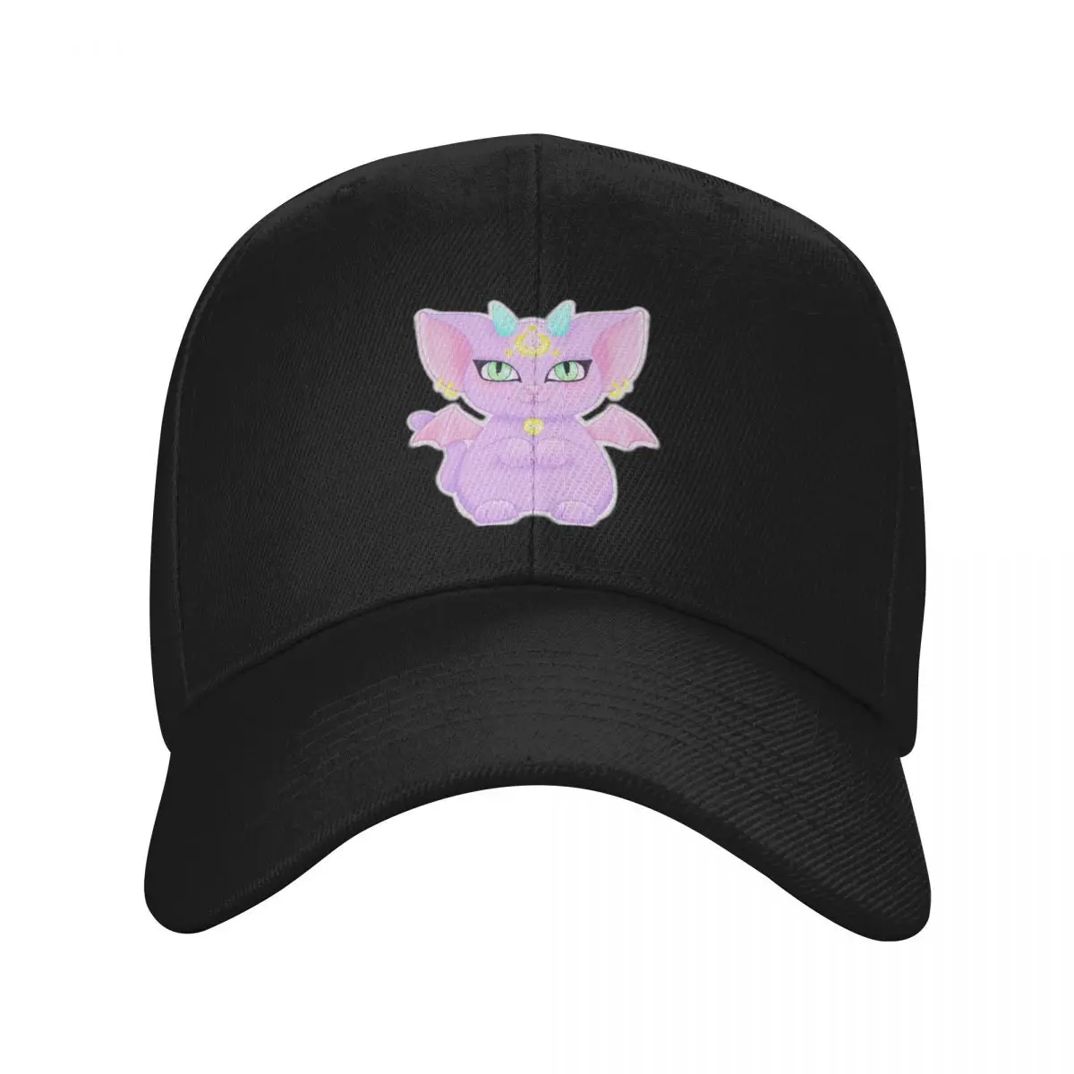 Kawaii Pastel Demon Luna Cat Baseball Cap Icon Anime Hat Golf Hat fishing hat Hats For Men Women's