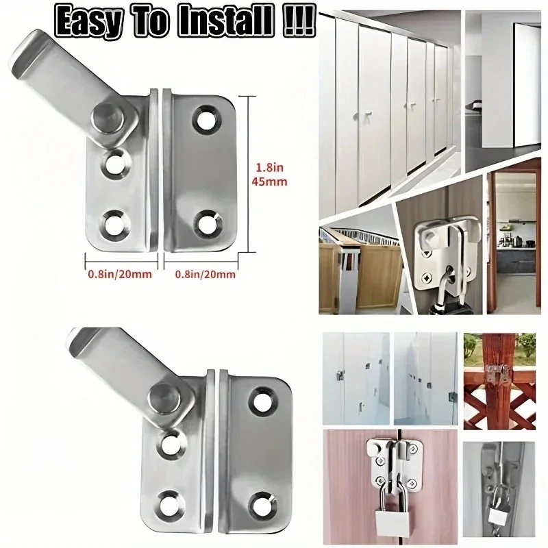 1 قطعة قفل باب الوجه ، قفل الترباس المنزلق ، قفل باب السلامة ، خزانة الحظيرة ، قفص الحيوانات الأليفة ، الحديقة ، الحمام ، المرآب ، نافذة منزلقة #4