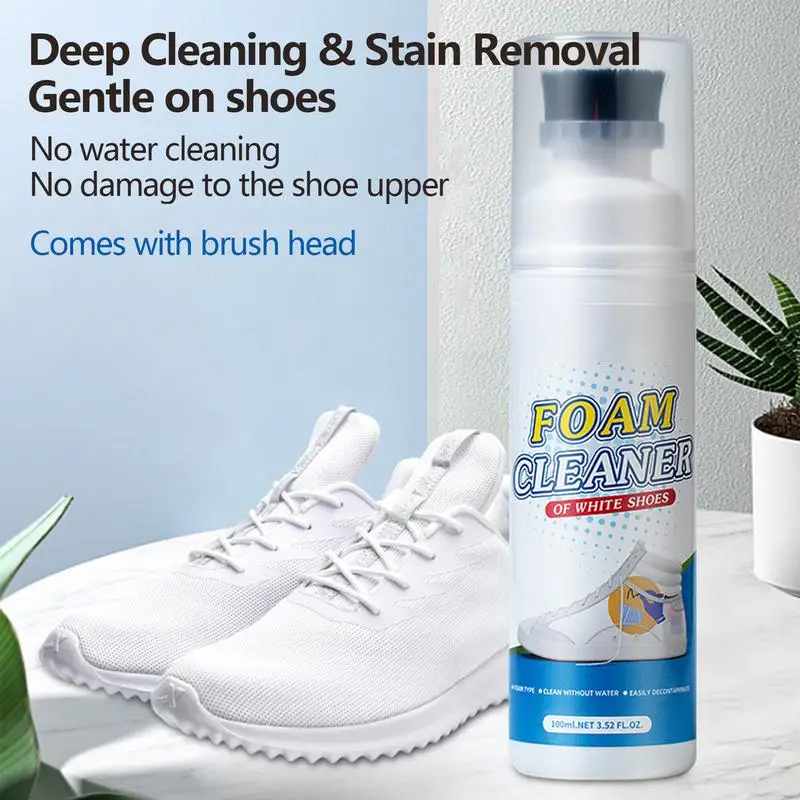 White Shoe Cleaner White Shoes Cleaner Tennis Shoe Cleaner With Brush Head Efficient Shoe Cleaning Kit Sneaker Cleaning Kit For