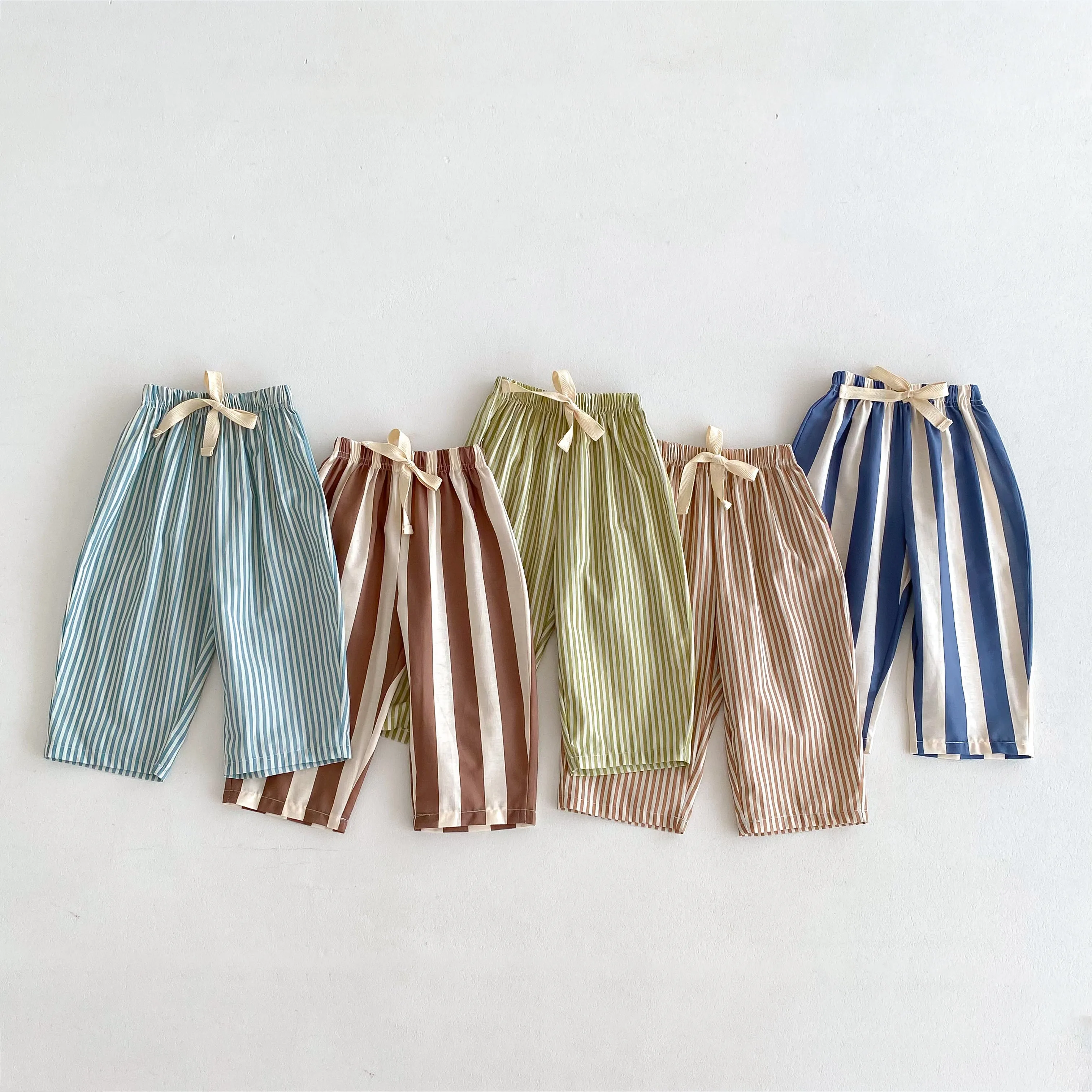 Fashion Striped Trousers For Children's Clothes Summer Thin Loose Casual Kids Harem Pants Toddler Costume Boys Girls Long Pant