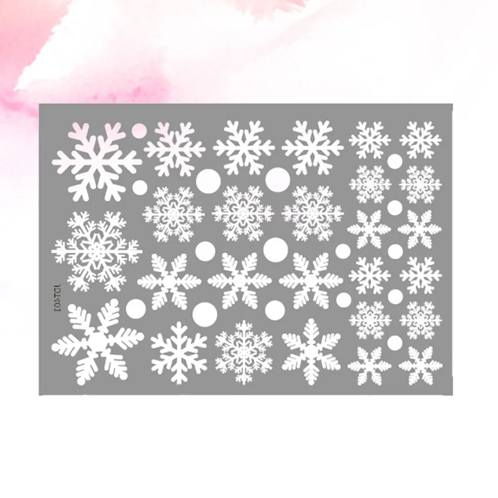 5 قطع من ملصقات الحائط على شكل ندفة الثلج، نافذة قابلة للإزالة، زينة باب زجاجي، عطلة عيد الميلاد، الشتاء، بلاد العجائب، ذاتية اللصق #5