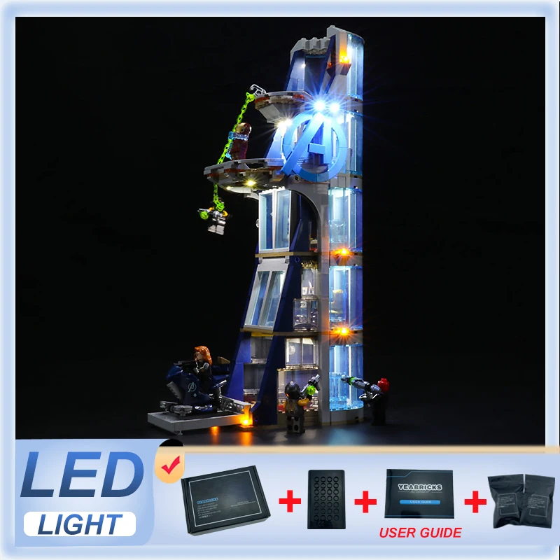 DIY LED Light Kit For LEGO 76166 Avengers Tower Battle   (Only LED Light,Without Blocks Model)