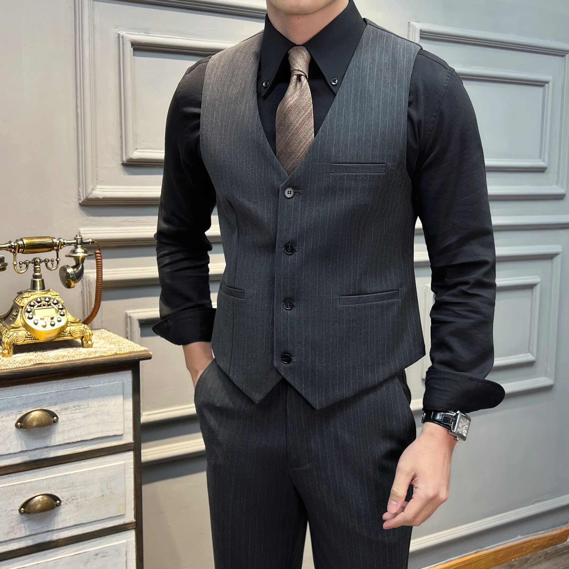 5XL-M (Chaleco + Pantalones) C - Mens Grooming Kit Luxury reseña y precio