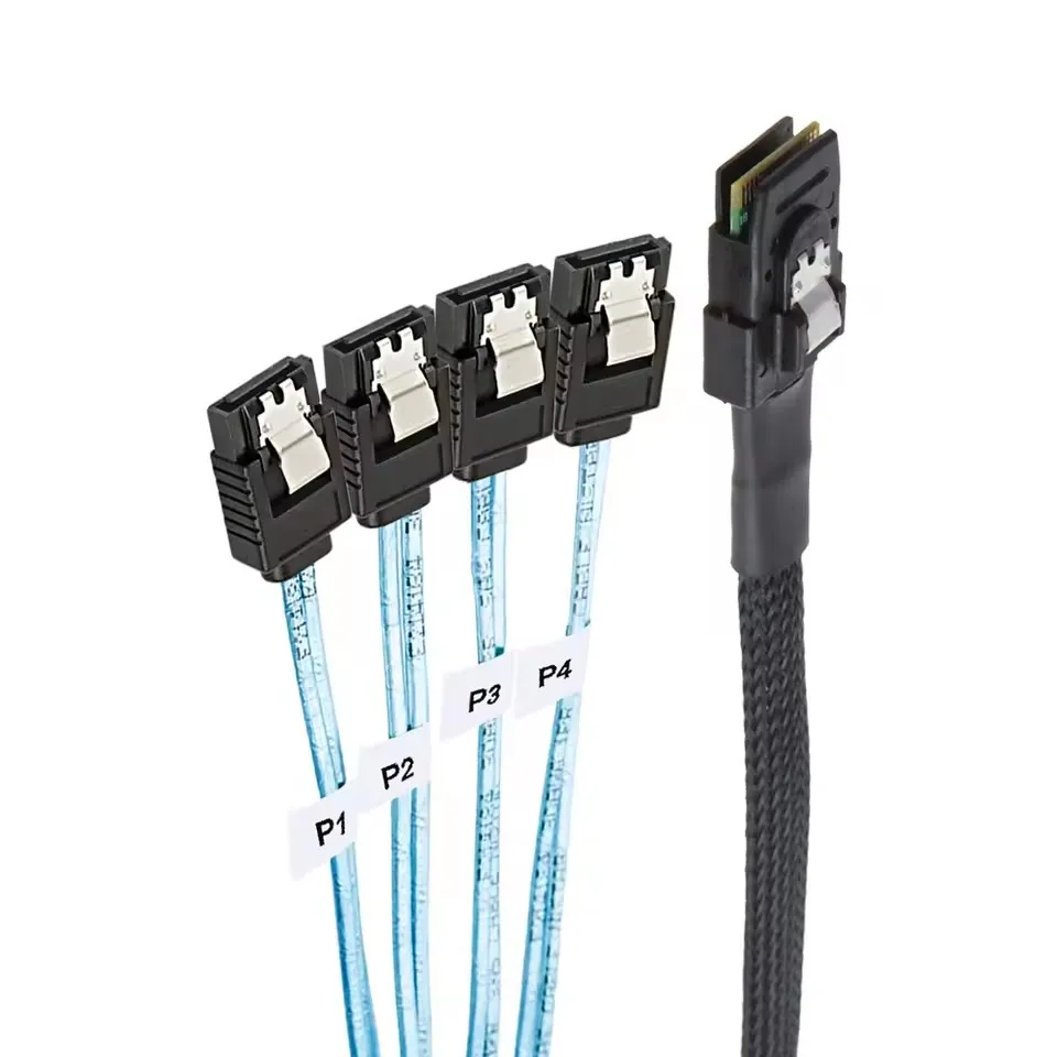 Mini SAS Cable SFF-8087 to SATA Mini SAS Breakout Cable SFF8087 to SATA Mini-SAS to 4X SATA SAS to SATA Breakout Cable