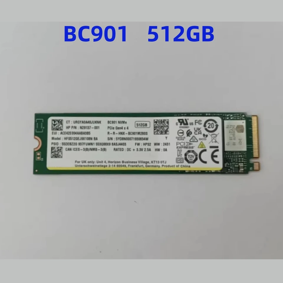 NEW SK BC901 512GB 2280 2242 NVME SSD PCIE4.0 M.2 Solid State