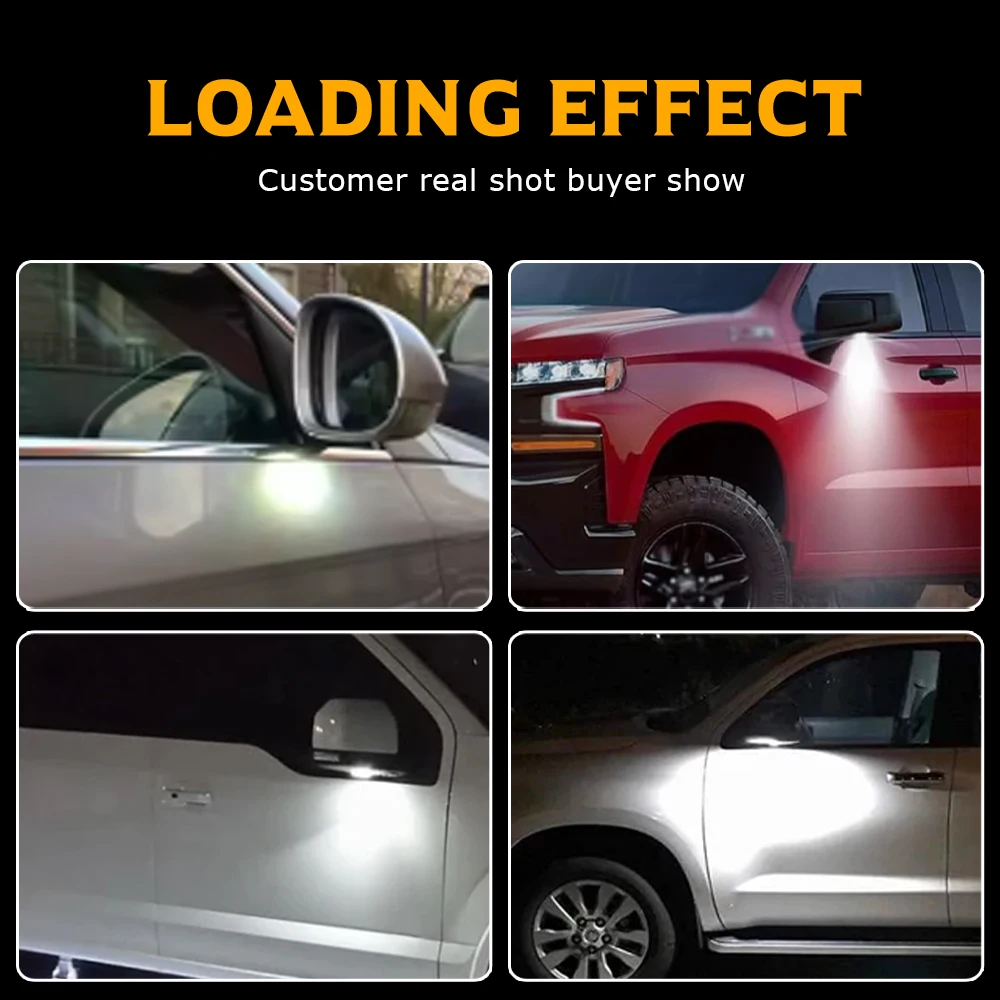 Car LED Under Mirror Puddle Light For Land Rover Discovery LR2 LR3 Range Rover Under Mirror Welcome Lamp Car Accessories view 4