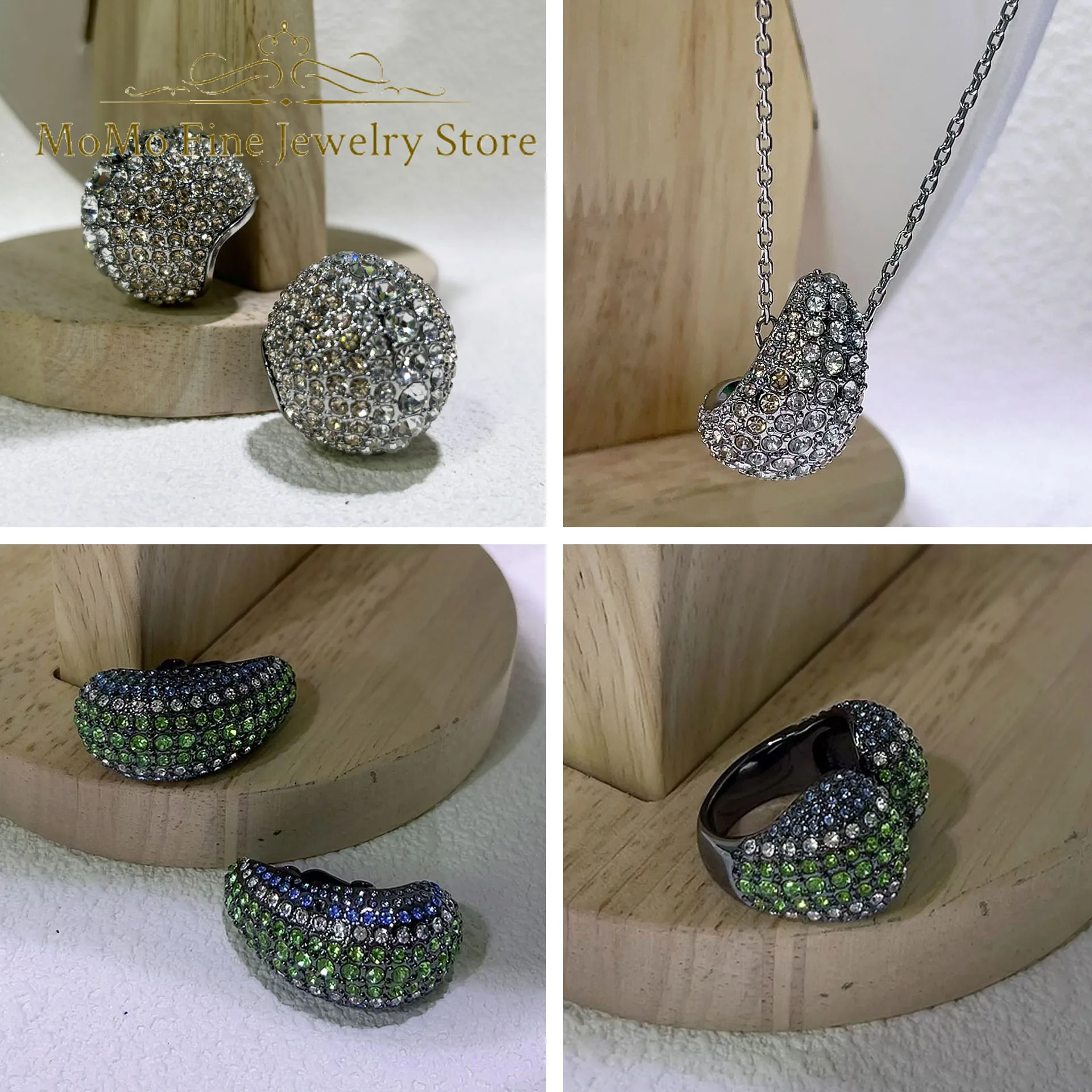 Sublima 2024 ciondoli originali Set di gioielli raffinati collana di goccia di lusso orecchino di perle braccialetto di conchiglia anello gioielli