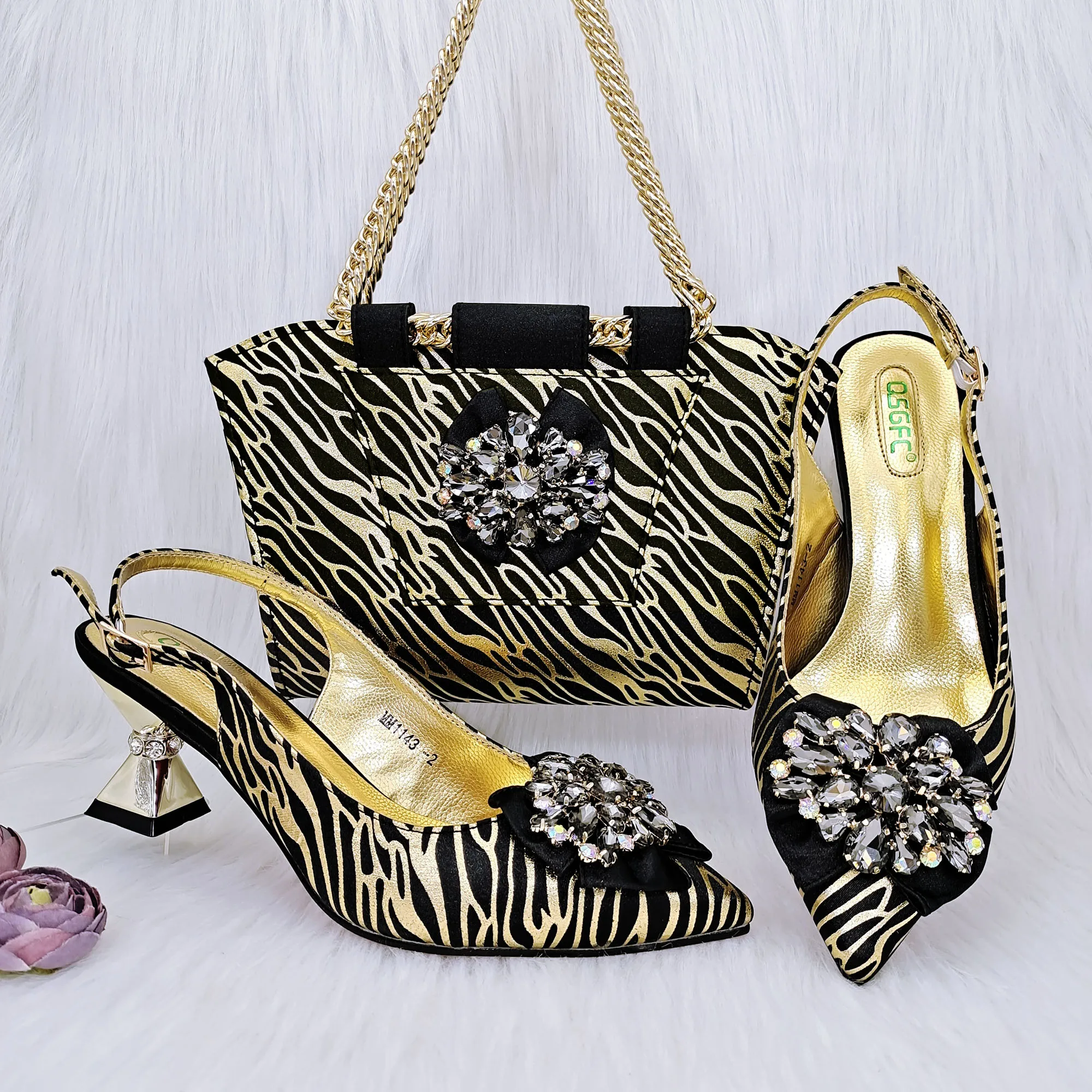 Doershow Fashion Women Shoes and Bags To Match Set Italy Party Pumps Italian Matching Shoe and Bag Set for Party shoes! HRF1-1