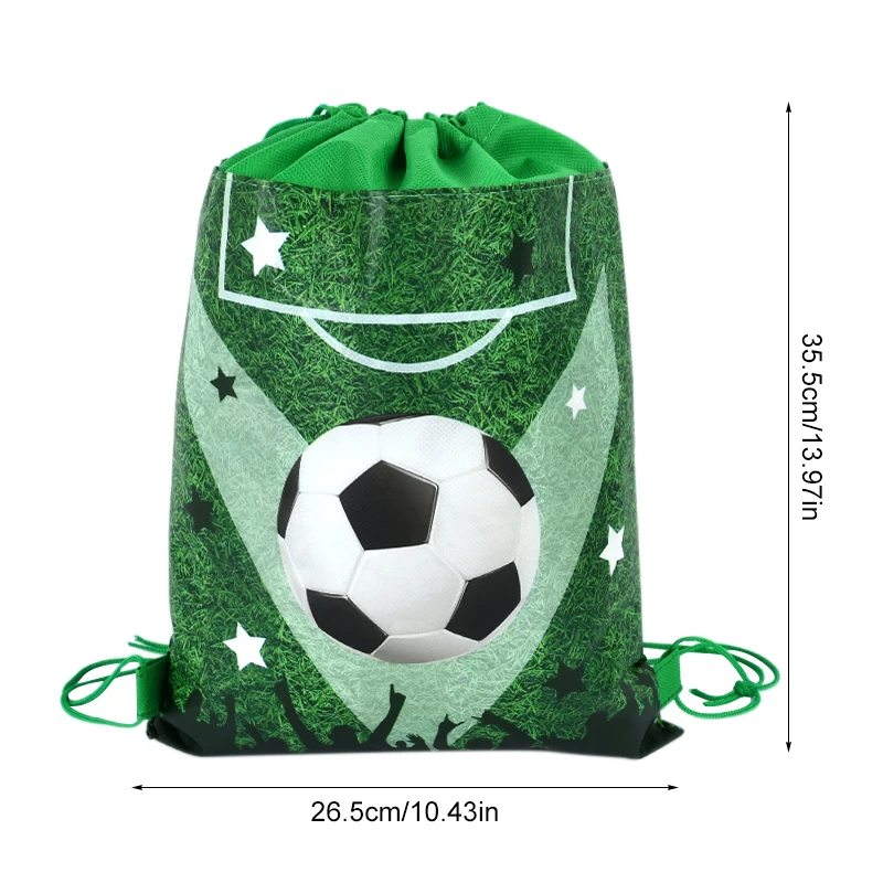 Sacs cadeaux sur le thème du football pour enfants, non tissé, proximité du football, sac à dos Goodie, sport, faveurs de fête d\'anniversaire,