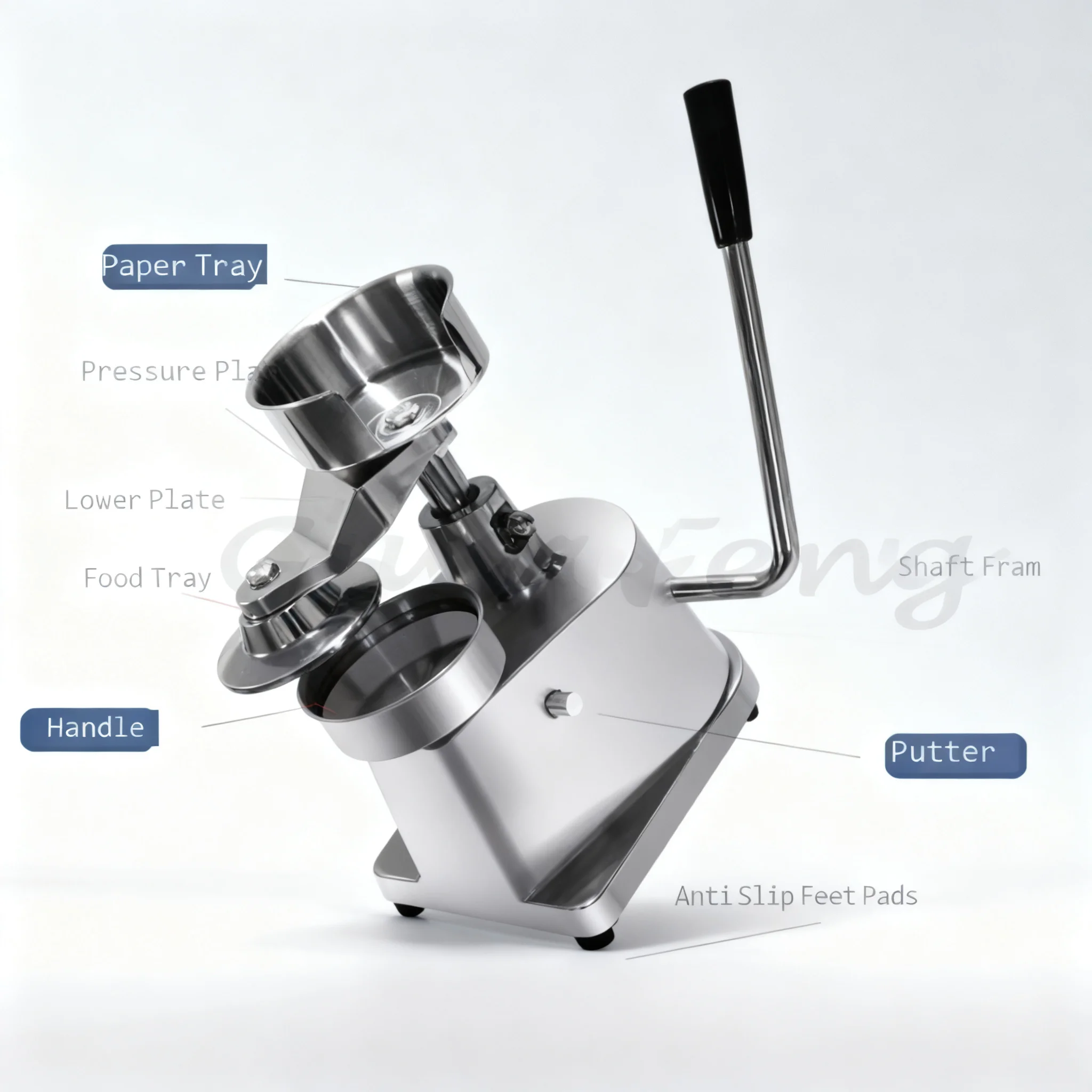 10Cm Commercial Manual Burger Patty Press, Round Beef Patty Forming Machine