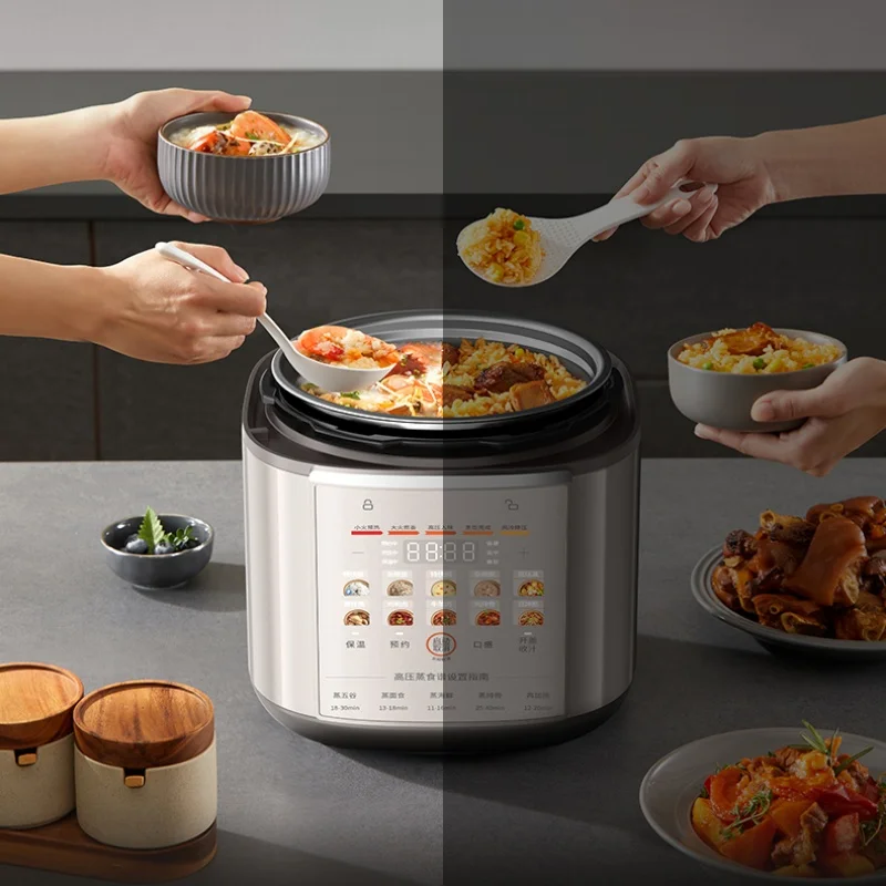 Joyoung 5L قدر الضغط الكهربائي 100Kpa 2 قطعة وعاء داخلي غير لاصق قدر الضغط العالي الطبخ السريع جهاز طهي الأرز متعدد الطباخ