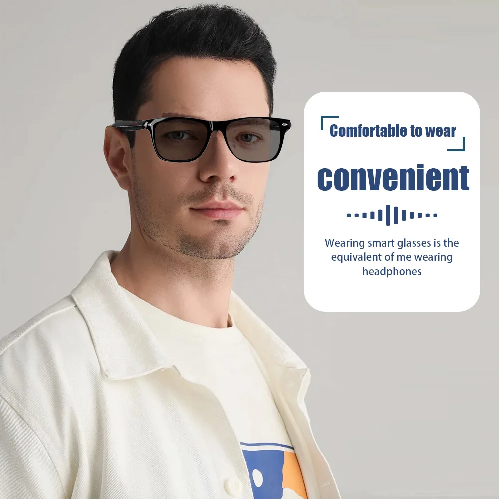 نظارات SENBONO الجديدة الذكية اللاسلكية بلوتوث للاستماع إلى الموسيقى والرد على الهاتف للرجال والنساء، نظارات عصرية مضادة للضوء الأزرق
