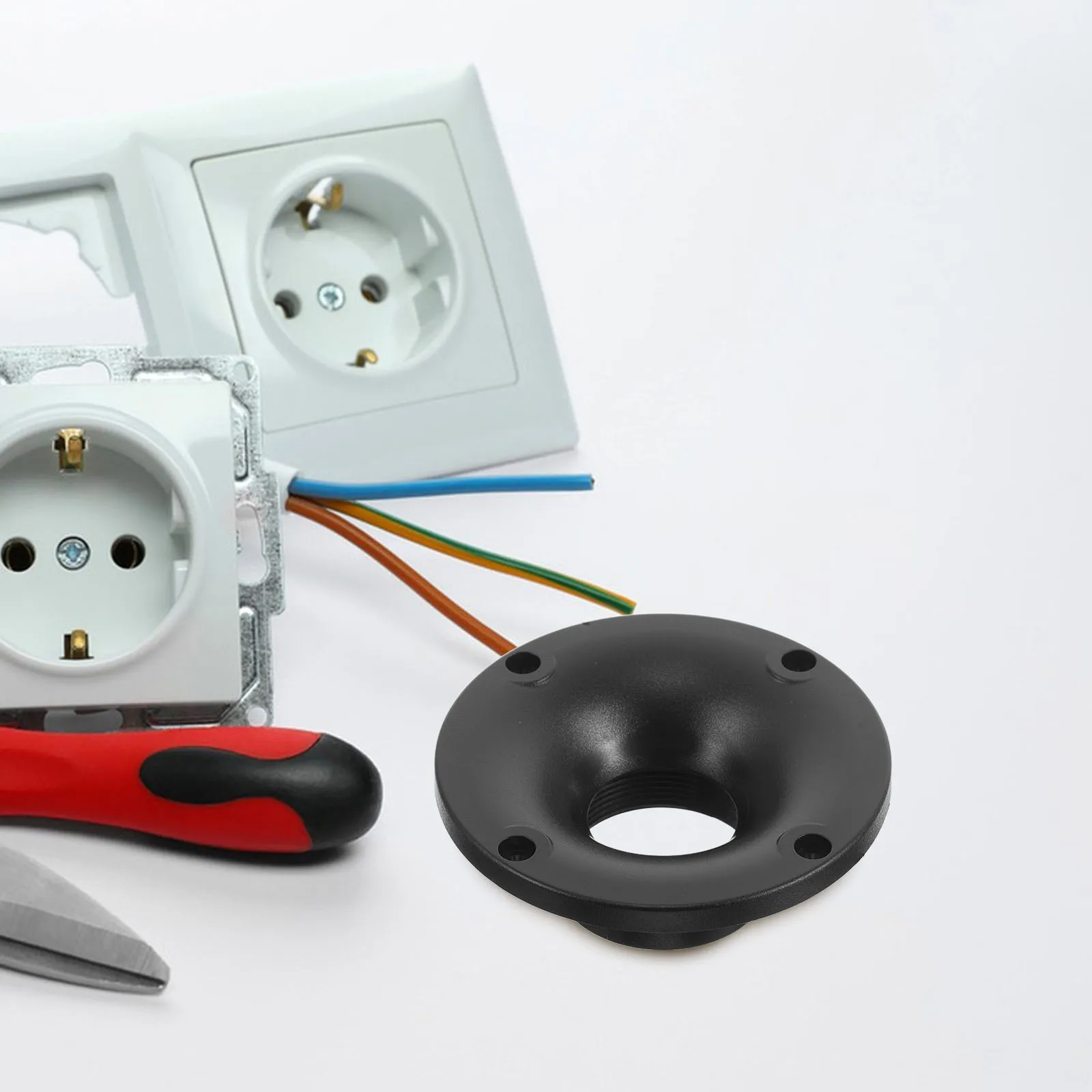 

4Pcs 80Mm Stage Horn Adapter Plastic Loudspeaker Tweeter with Internal Thread Uniform Sound Diffusion for