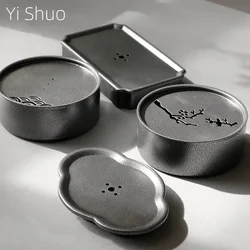 Metal Pot Bearing Cast Iron Fire Cup Japanese Style Tea Table Kung Fu Tea Set Water Storage Small Tea Tray Clay Teapots