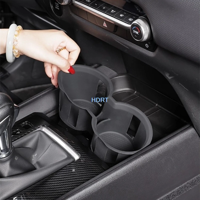 Car Style Central Control Water Cup Storage Box Organizer Container Tray Cover Interior Accessories For Mazda CX-50 CX50 2023 +