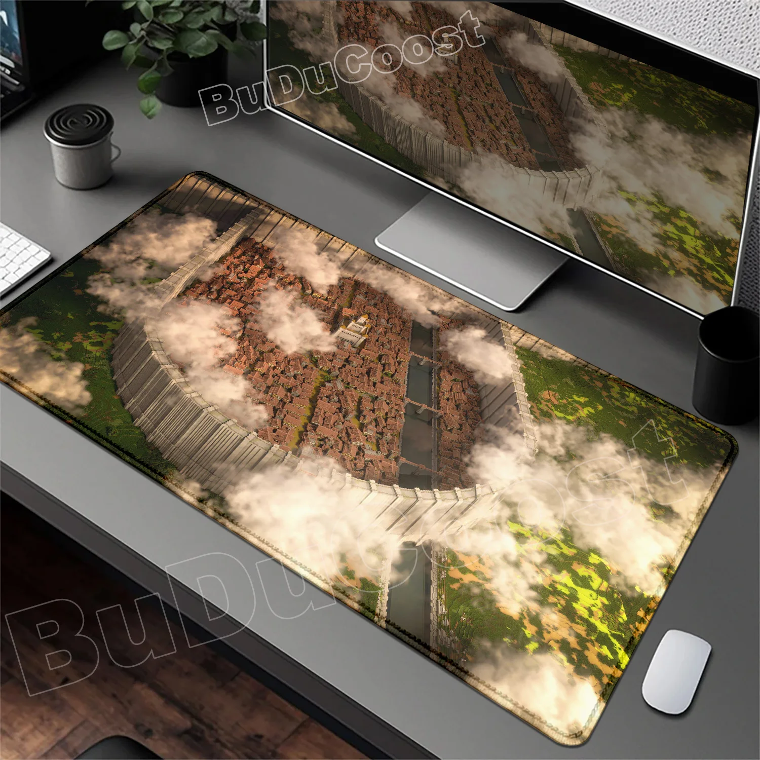 

Selected 30 Anime Wallpapers Anime Attack on Titan Mouse Pad Non-slip Game Mousepad XXL Locking Edge PC Laptop Keyboard Desk Mat