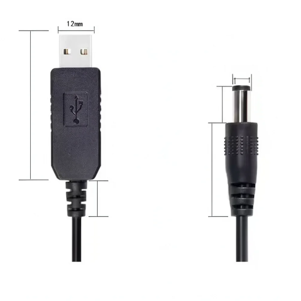 USB To DC 9V 12V Converter Cable For WiFi Router Modem Power Supply Boost Adapter Charging Cord Portable Line